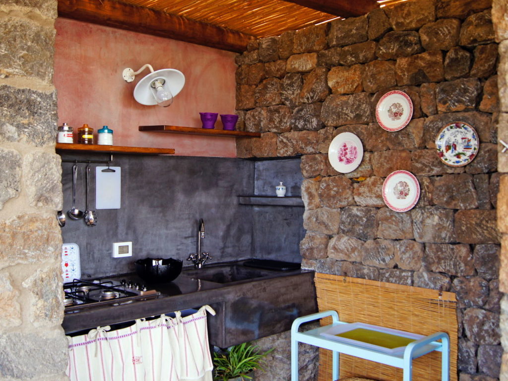Cucina in muratura esterna